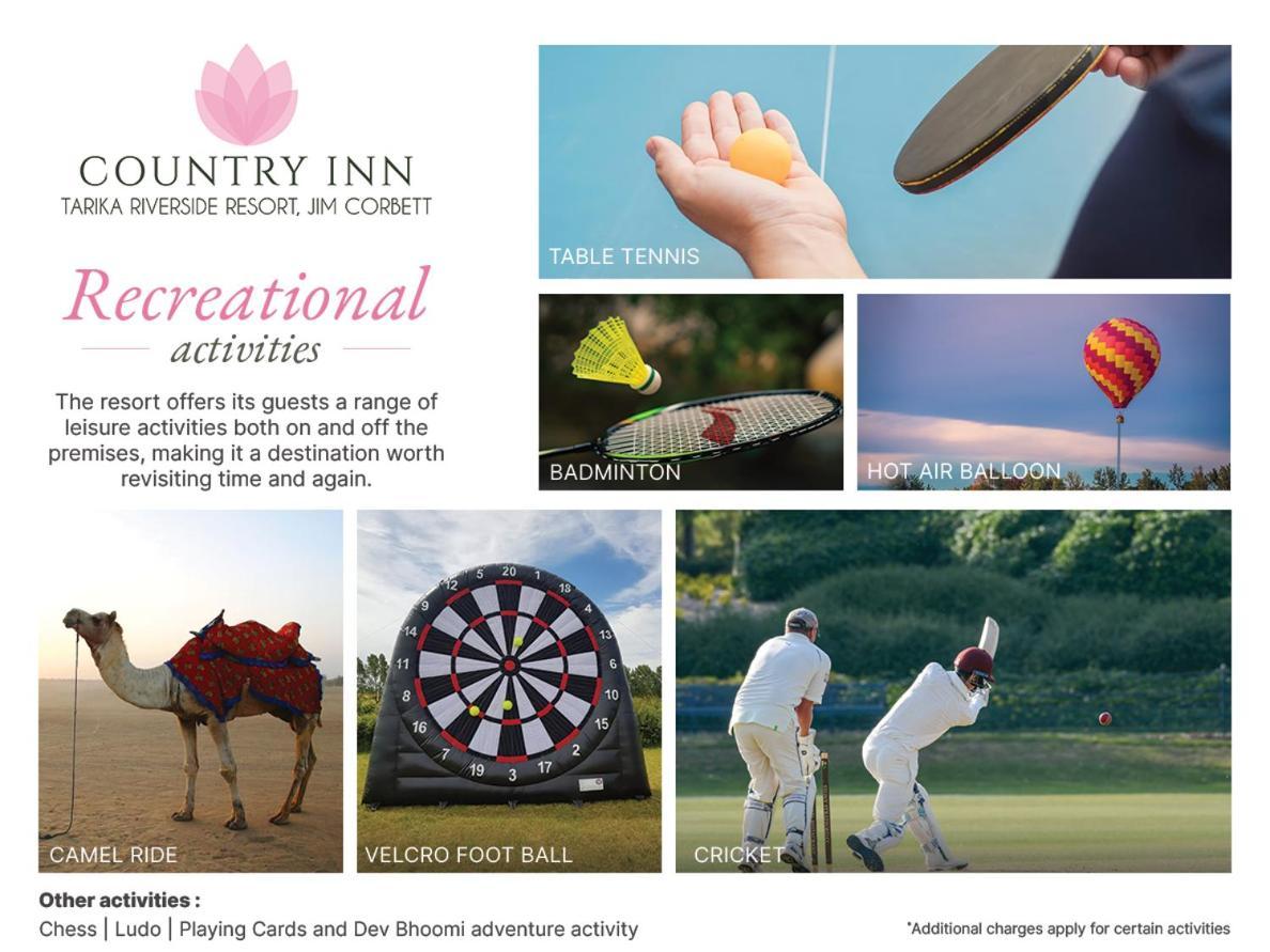 Country Inn Tarika Riverside Resort Jim Corbett Garjia Dış mekan fotoğraf